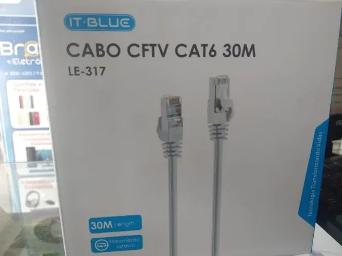 cabo de rede CFTV 30m (Distribuidora Jk eletrônicos)