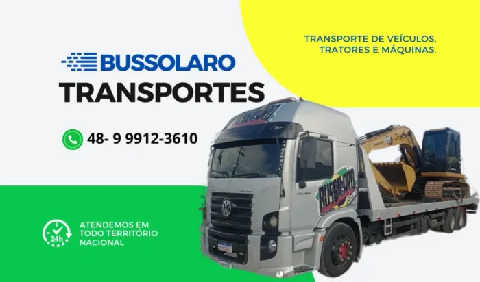 Transporte de Maquinas, caminhão, lancha etc...