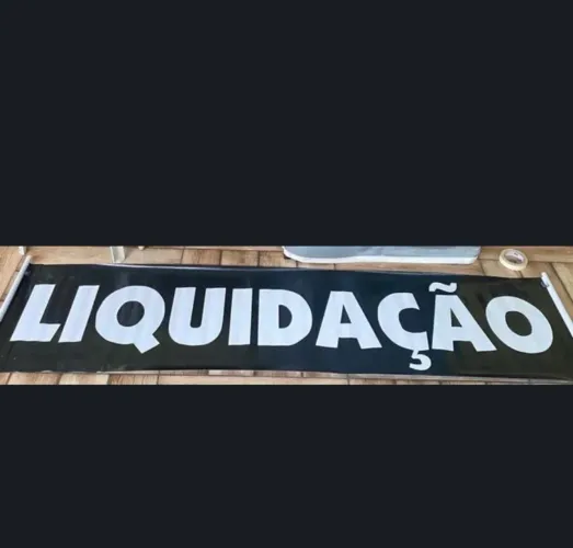 Faixa De Liquidação Banner Para Vitrines Comércio Em Geral