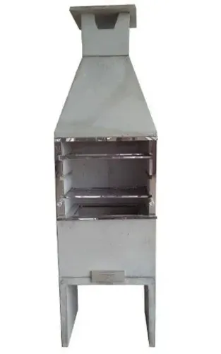 Churrasqueira lisa para 3 espetos 55 largura altura 2.20 