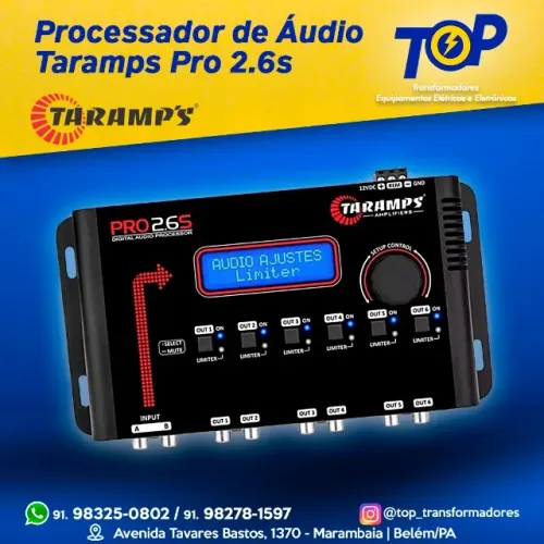 Processador de Áudio 6 vias Taramps Pro 2.6s