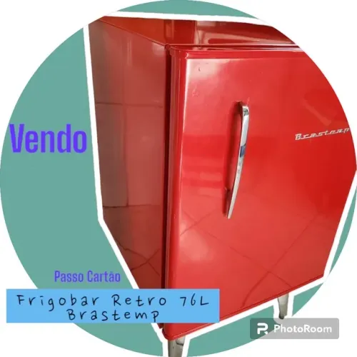 Frigobar geladeira retrô Brastemp Vermelha