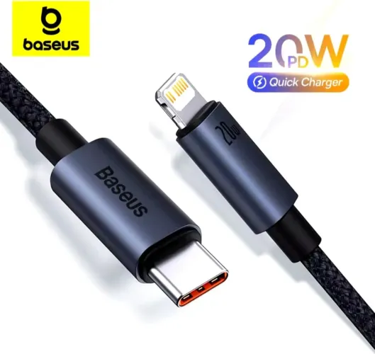 Kit 2 Cabos USB-C para iPhone com carregamento rápido 20W Baseus