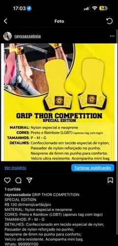 GRIP THOR COMPETITION SPECIAL EDITION R$ 130