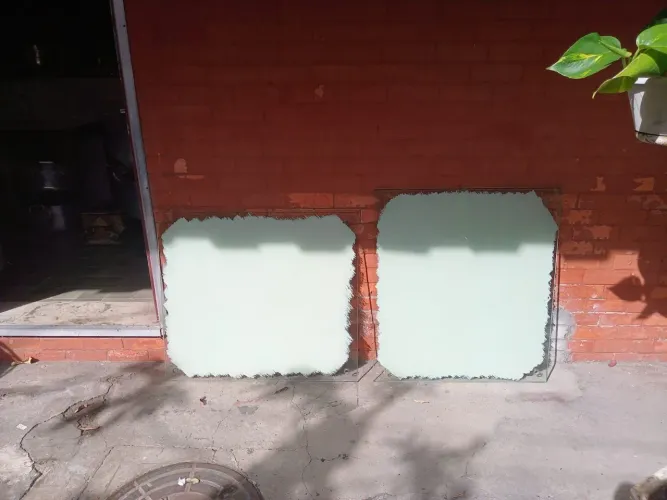 Mural de vidro para cardápio 