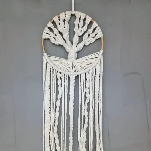 Macramê Árvore da Vida -30x90cm | Feito à mão | Arte e Design<br>