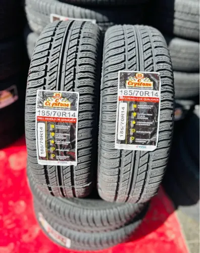02 Pneus Remold 185/70R14 Crystone - Qualidade e Durabilidade