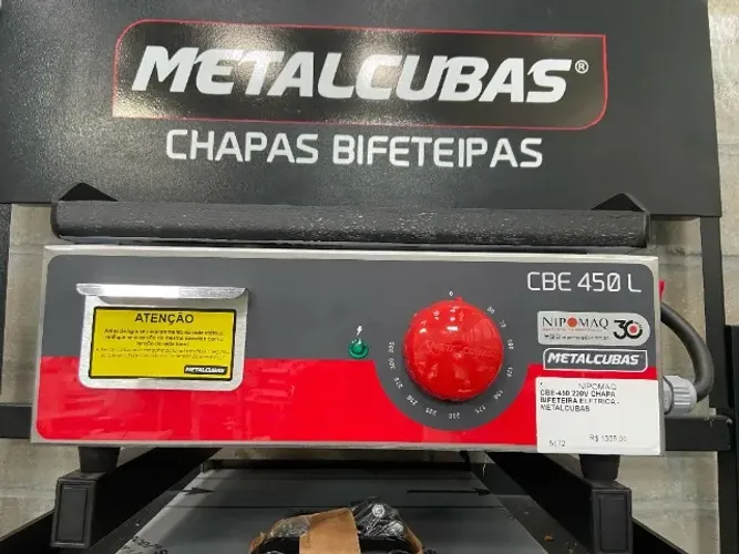 CHAPA BIFETEIRA ELÉTRICA CBE-450 - METALCUBAS