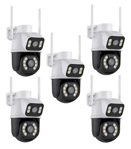 Camera Segurança Dome A28 Prova D'agua Lente Dupla Cor Branco/preto