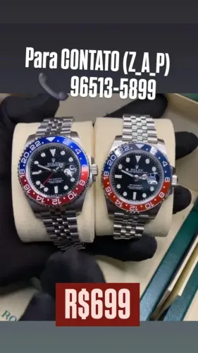 Relógio ROLEX GMT MASTER II PEPSI JUBILEU AUTOMÁTICO