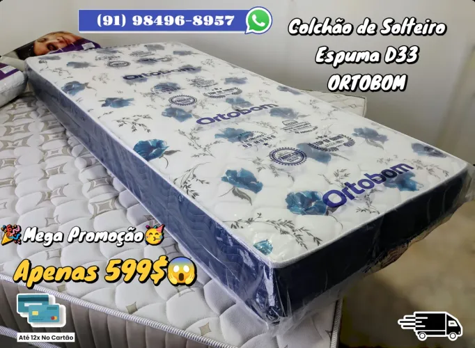 COLCHÃO DE SOLTEIRO D33 ORTOBOM 18CM