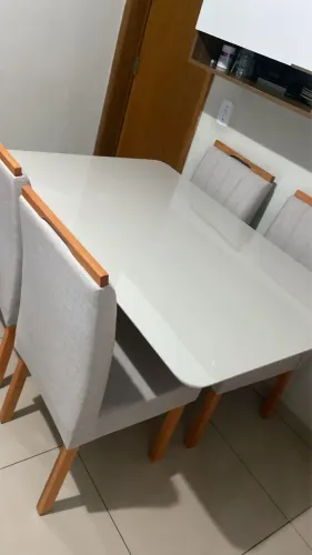 Mesa 4 Cadeiras Linho NOVO ULTIMA PEÇA 