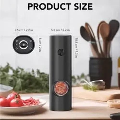 Moedor Pimenta Elétrica Grinder, Gravity Sensing, Ajuste Fine, Grosseiros Moagem