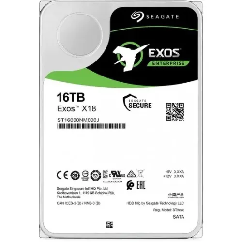 HD Seagate Exos X18 Enterprise ST16000NM000J 16TB 3.5" 7200RPM 256MB - Novo lacrado