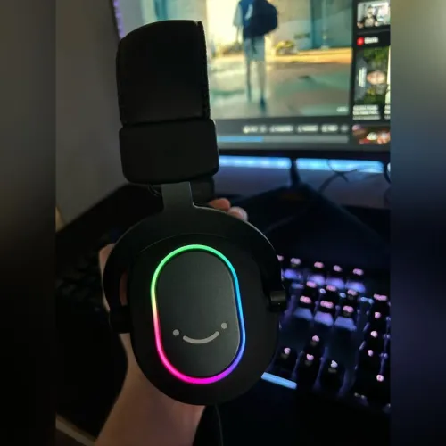 Headset Fifine Ampligame H8/Rgb/7.1 Surround Gamer/Ps4-Ps5/Três modos de equalização