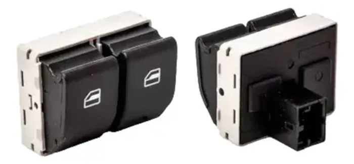 Botão Vidro Elétrico Duplo Click Vw Gol G5 G6 G7 Fundo Preto