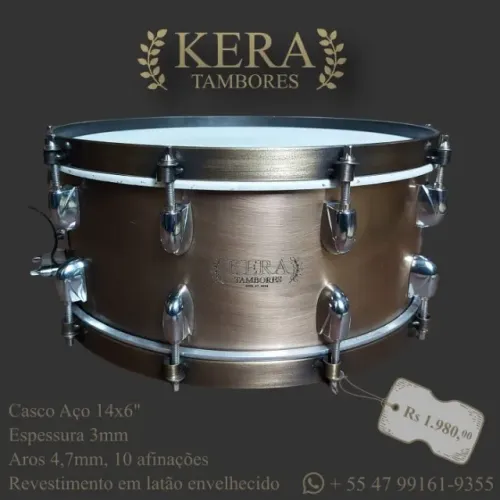Caixa Kera Aço 3mm, 14x6"