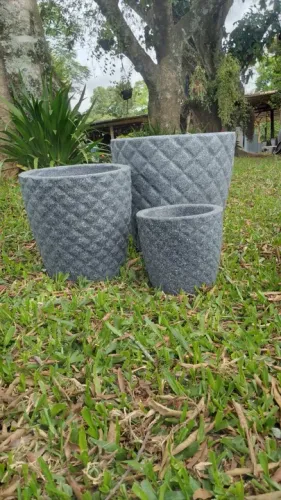 Vasos de concreto Efeito Marmorizado