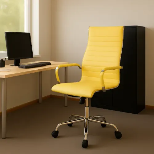 Cadeira Presidente Charles Eames Esteirinha Pastel Conforto Ergonômico Elegante 32723
