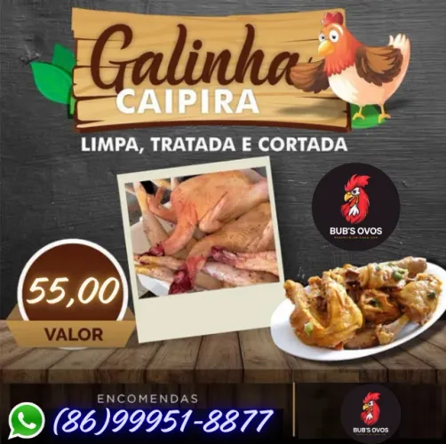 Temos Galinhas Caipiras Abatidas!!!