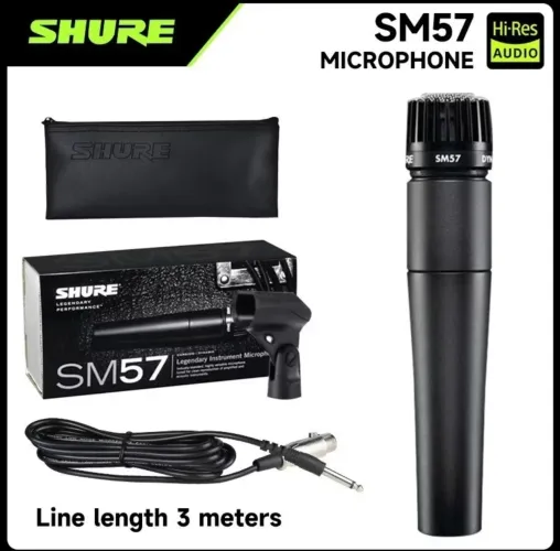 Microfone Shure SM57 - kit 5 peças NOVO P /entrega