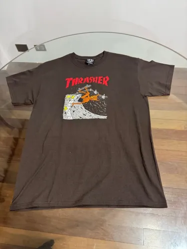 Camiseta Thrasher - Marrom - G - Nova