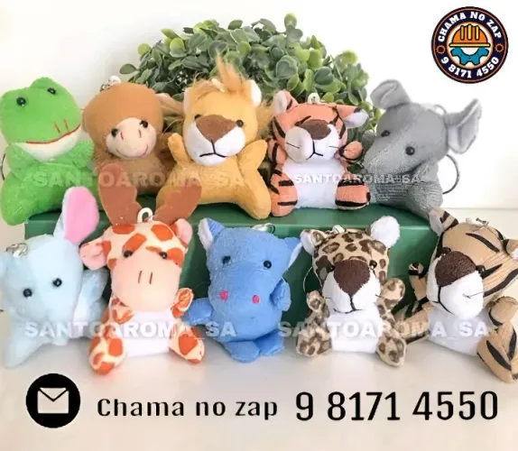 Urso chaveiro Safari
