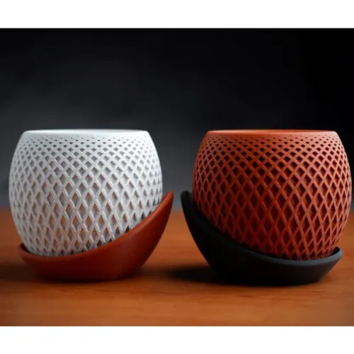 Vaso moderno  com base  12cm x 11cm
