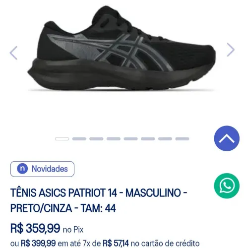 Tênis asisc patriot 14 tamanho 40