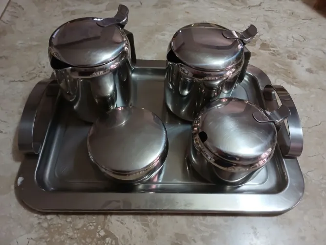 Conjunto para chá ou café em Aço Inox
