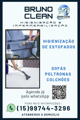 Higienização de estofados.