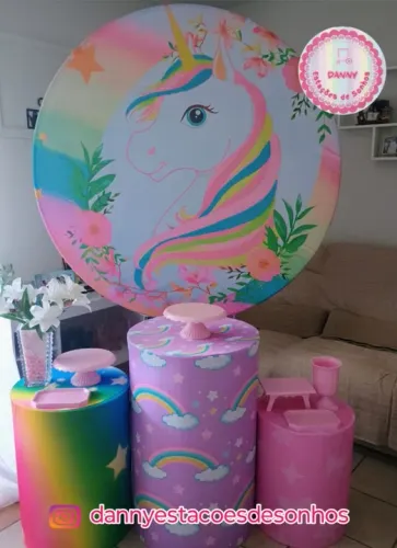 Decoração Unicórnio (Pegue e Monte)