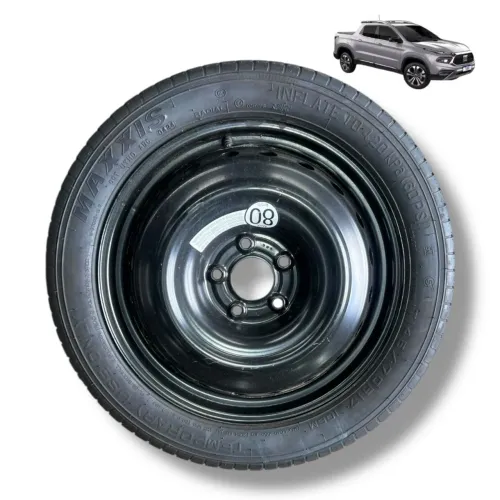 Estepe fino aro 17 pneu 145 70 fiat toro 2025 2024 2023 2022