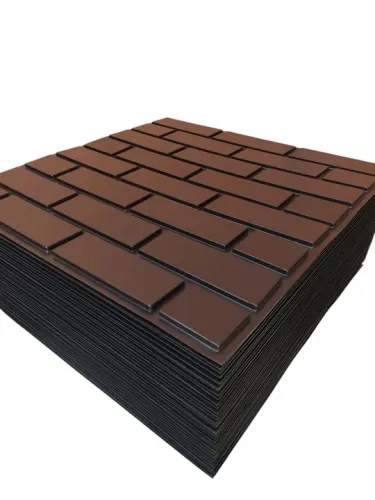 Placas Revestimento 3D Pvc Preto ? Tijolinho 