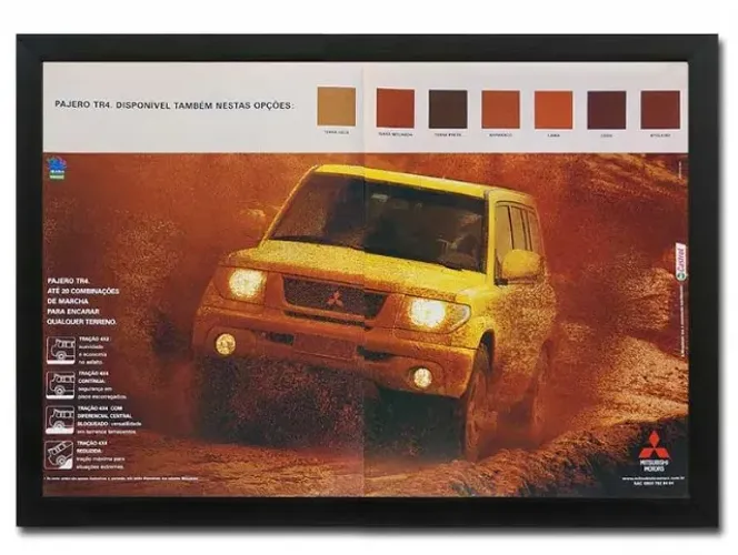 Mitsubishi Pajero TR4 - Quadro decorativo com propaganda original de revista