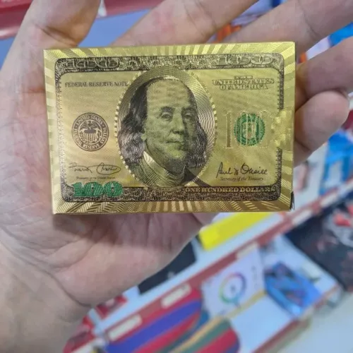 Baralho Dourado 52 Cartas de Plástico Pode Molhar