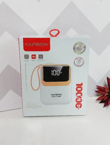 PowerBank 10000mAh 22.5W PD20W Kapbom 2 Cargas Completas