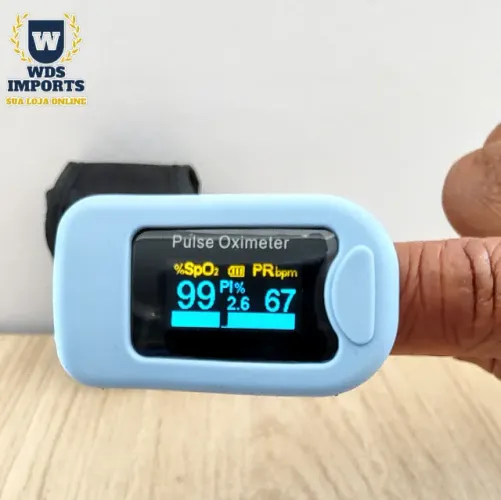 Oxímetro Digital de Dedo Medidor Saturação com Case
