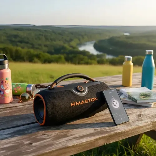 Caixa Som Boombox H`maston Original Alta Potência Bluetooth TN910