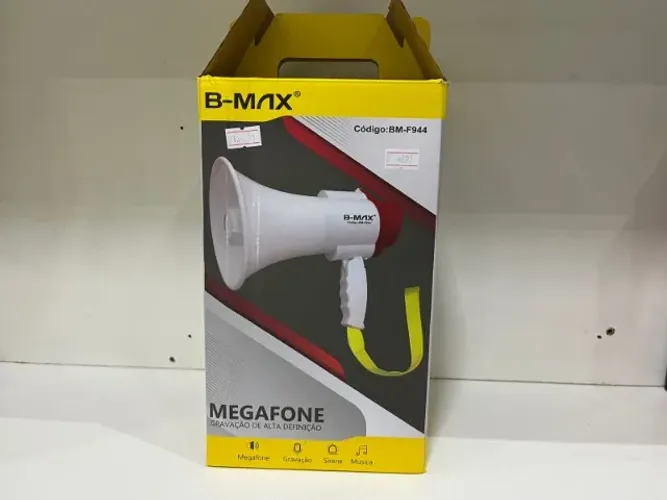 Megafone Portátil Profissional Recarregável Com Sirene Musical E Gravador Bivolt - Coimbra