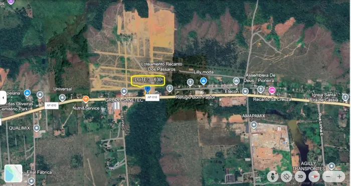 Terreno Plano as margens da Rod AP 010