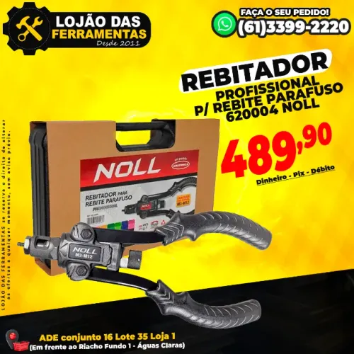 Rebitador Profissional Para Rebite Parafuso 620004 Noll