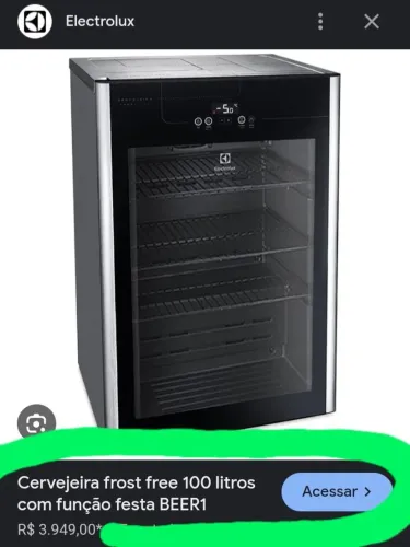 Cervejeira e Frigo Bar Electrolux 100