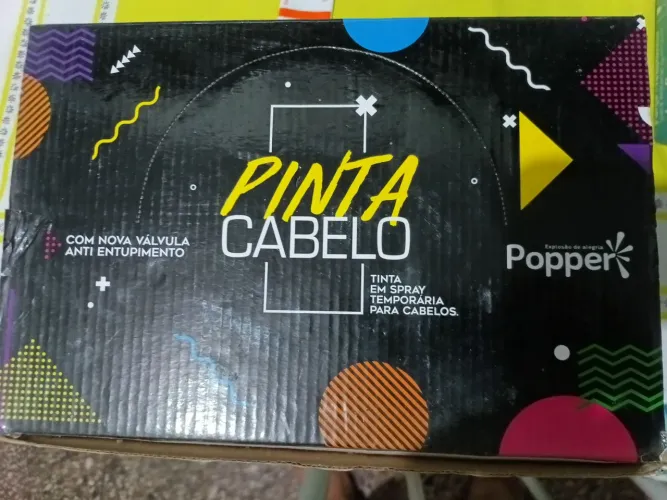 TINTA Festiva para Cabelo - Carnaval e Festa, Cores Variadas