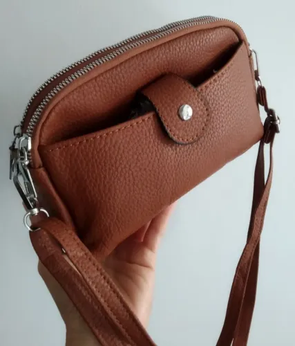 Bolsa elegante nova tamanho pequeno marrom de ombro