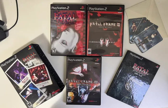 PS2 - BOX Fatal Frame 1, 2 e 3 art book e mais. Prensado