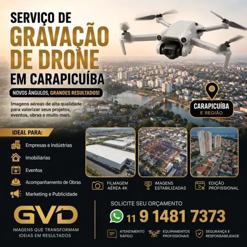 Filmagens com drone.