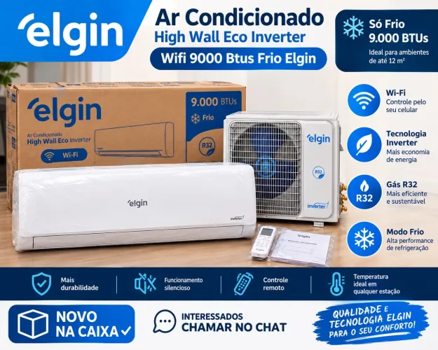 Ar condicionado elgin 9mil inverter zero na caixa lacrado!!