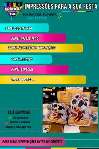 Impressões para a sua festa