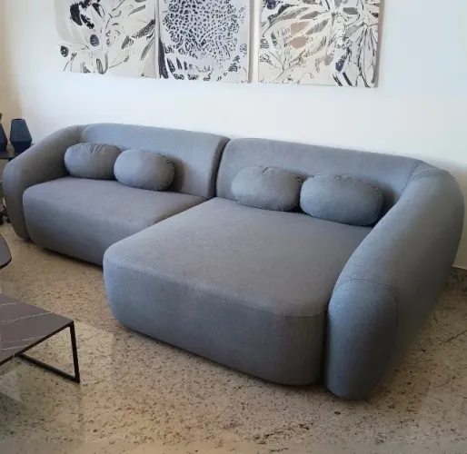 Sofá Verona Casa 2,40 m Linho Cinza